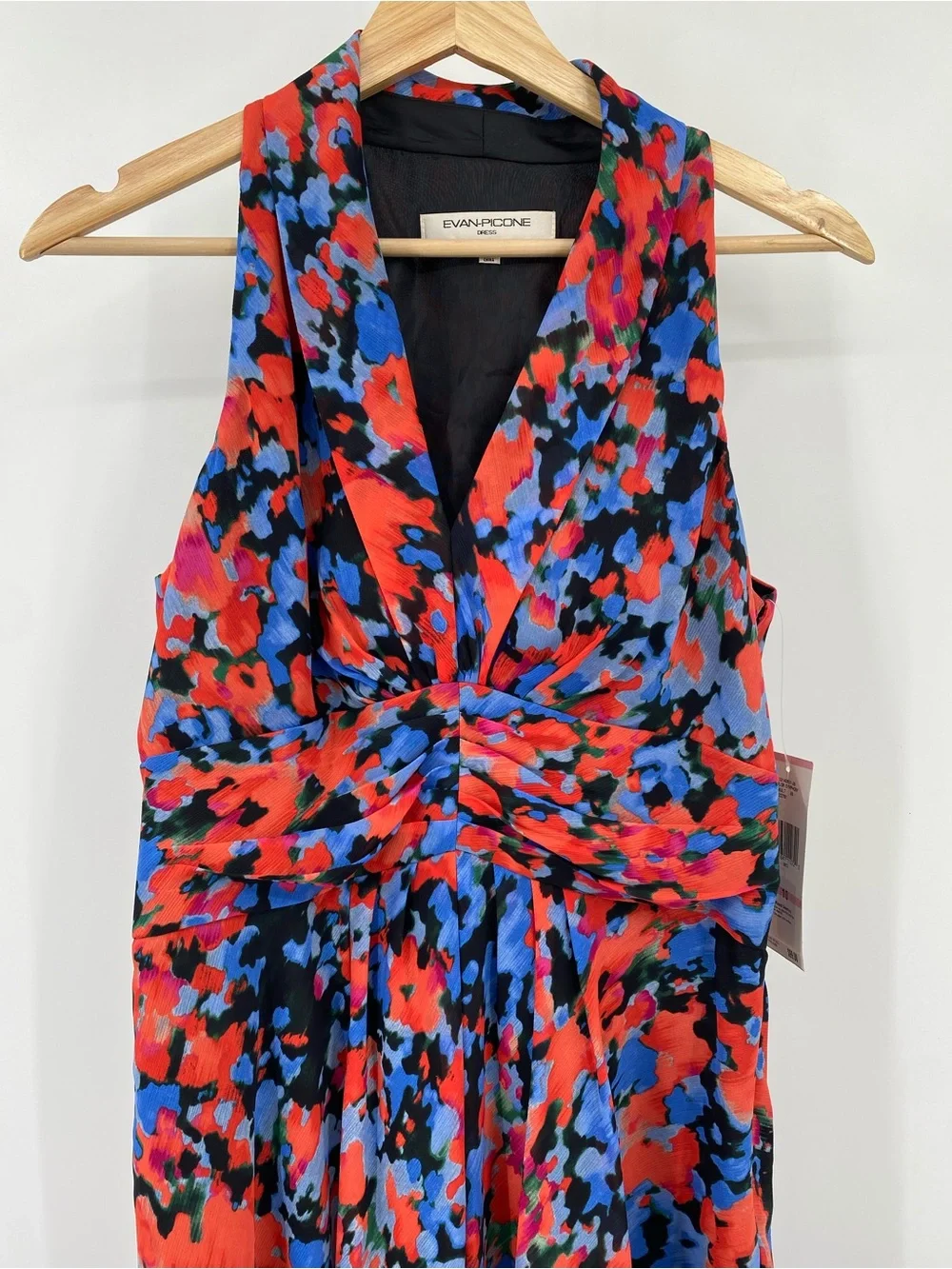 Evan Picone Lined Sleeveless Dress Mango Symphony Multicolor Size 10 NWT